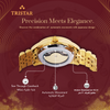 TRISTAR WATCHES BA SERIES INDEX BROWN DIAL GOLD STRAP