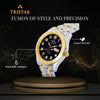 TRISTAR WATCHES BA SERIES NUMERAL BLACK DIAL 2T GOLD