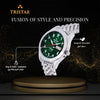 TRISTAR WATCHES BA SERIES ARABIC GREEN DIAL