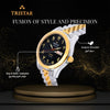TRISTAR WATCHES BA SERIES ARABIC BLACK DIAL 2T GOLD
