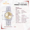 TRISTAR WATCHES BA SERIES NUMERAL GOLD DIAL