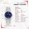 TRISTAR WATCHES BA SERIES INDEX BLUE DIAL