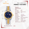TRISTAR WATCHES BA SERIES INDEX BLUE DIAL 2T GOLD