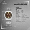 TRISTAR WATCHES BA SERIES INDEX BROWN DIAL
