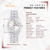 TRISTAR WATCHES BA SERIES NUMERAL SILVER DIAL