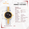 TRISTAR WATCHES BA SERIES ARABIC BLACK DIAL 2T GOLD