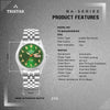 TRISTAR WATCHES BA SERIES ARABIC GREEN DIAL