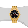 TRISTAR WATCHES BA SERIES NUMERAL BLACK DIAL WITH GOLD STRAP
