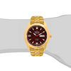 TRISTAR WATCHES BA SERIES INDEX BROWN DIAL GOLD STRAP