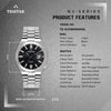 TRISTAR WATCHES NJ SERIES INDEX BLACK DIAL