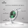 TRISTAR WATCHES NJ SERIES ARABIC GREEN DIAL