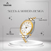 TRISTAR WATCHES NJ SERIES INDEX WHITE DIAL 2T GOLD