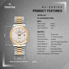 TRISTAR WATCHES NJ SERIES INDEX WHITE DIAL 2T GOLD