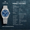 TRISTAR WATCHES RD BLUE DIAL INDEX SS