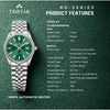 TRISTAR WATCHES RD GREEN DIAL INDEX SS