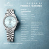 TRISTAR WATCHES RD ICE BLUE DIAL INDEX SS