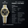 TRISTAR WATCHES RD BLACK DIAL STONE INDEX 2T