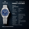 TRISTAR WATCHES RM BLUE MOTIF DIAL INDEX SS